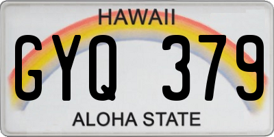 HI license plate GYQ379