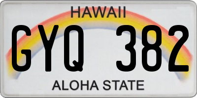 HI license plate GYQ382