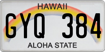 HI license plate GYQ384