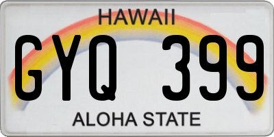HI license plate GYQ399