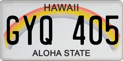 HI license plate GYQ405