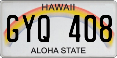 HI license plate GYQ408