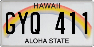 HI license plate GYQ411