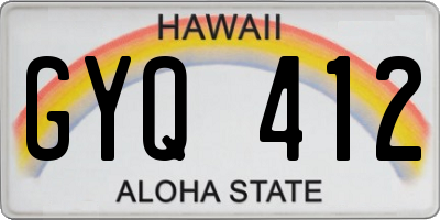 HI license plate GYQ412