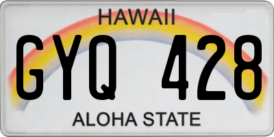 HI license plate GYQ428