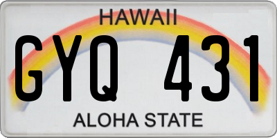 HI license plate GYQ431