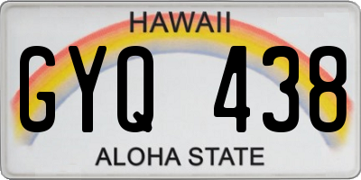HI license plate GYQ438