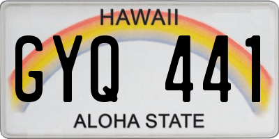 HI license plate GYQ441