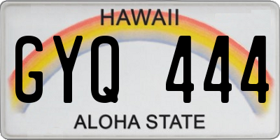 HI license plate GYQ444