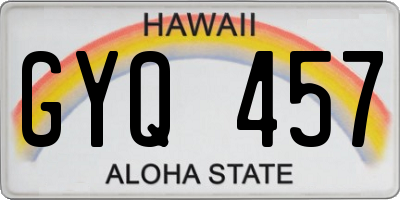 HI license plate GYQ457