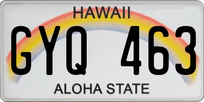 HI license plate GYQ463