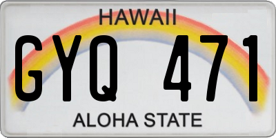 HI license plate GYQ471