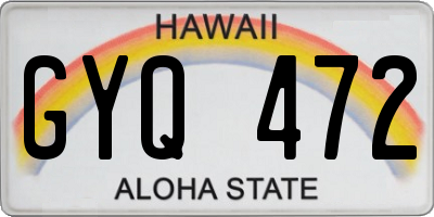 HI license plate GYQ472