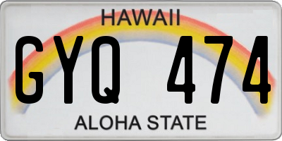 HI license plate GYQ474