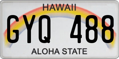 HI license plate GYQ488