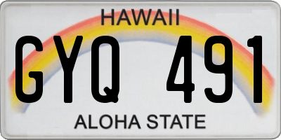 HI license plate GYQ491