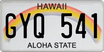 HI license plate GYQ541