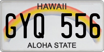 HI license plate GYQ556