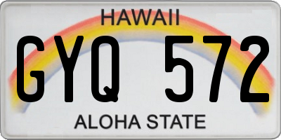 HI license plate GYQ572