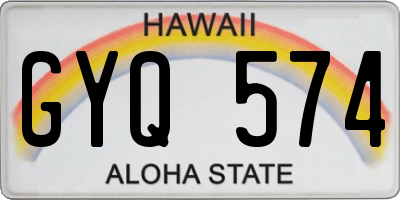 HI license plate GYQ574