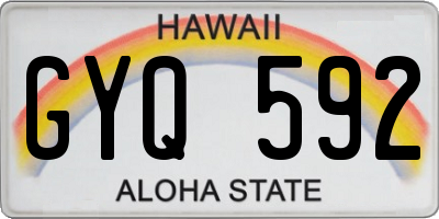 HI license plate GYQ592