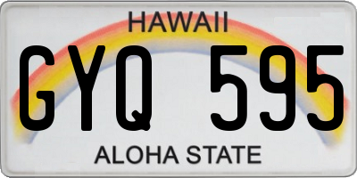 HI license plate GYQ595