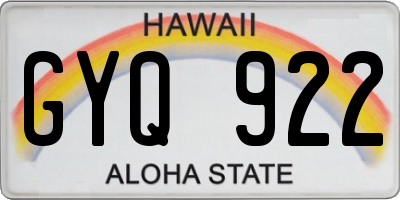 HI license plate GYQ922
