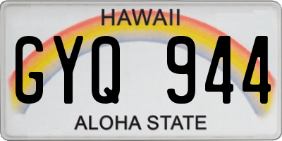 HI license plate GYQ944