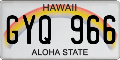 HI license plate GYQ966