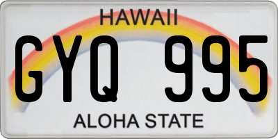 HI license plate GYQ995