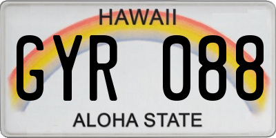 HI license plate GYR088