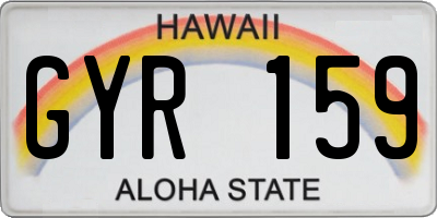 HI license plate GYR159