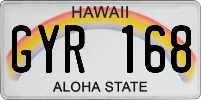 HI license plate GYR168