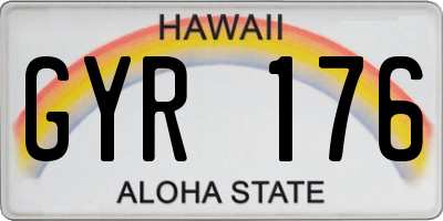 HI license plate GYR176