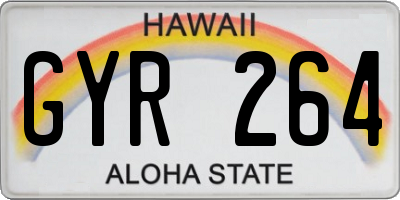 HI license plate GYR264