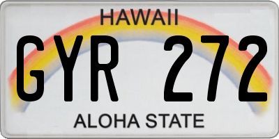 HI license plate GYR272