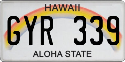 HI license plate GYR339