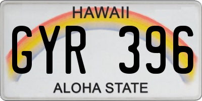 HI license plate GYR396