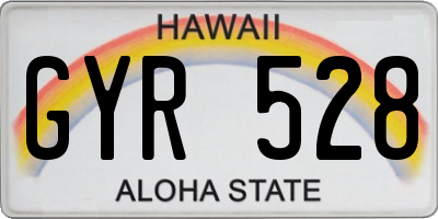 HI license plate GYR528