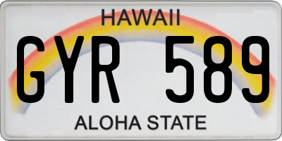 HI license plate GYR589