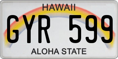 HI license plate GYR599