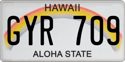 HI license plate GYR709