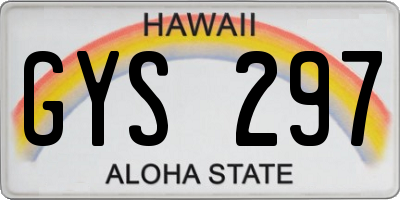 HI license plate GYS297