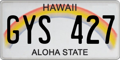 HI license plate GYS427