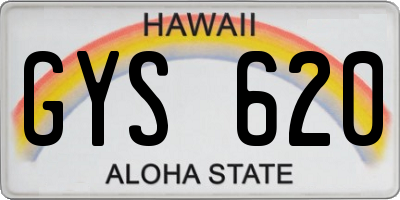 HI license plate GYS620