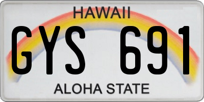 HI license plate GYS691