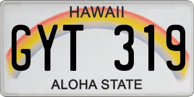HI license plate GYT319