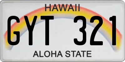 HI license plate GYT321