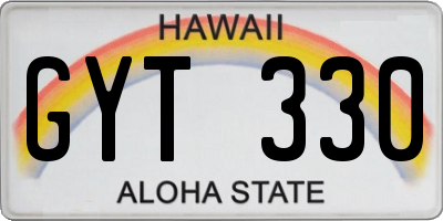 HI license plate GYT330