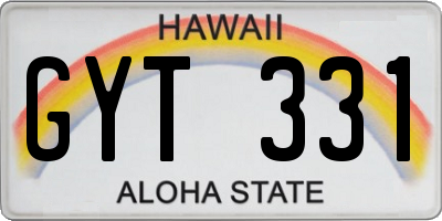 HI license plate GYT331